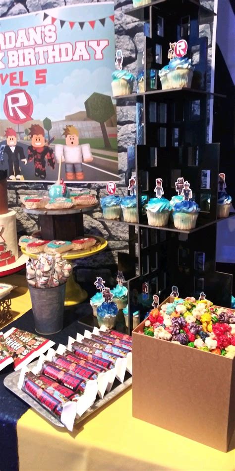 Roblox Treat Table | Party sweets, Party themes, Party