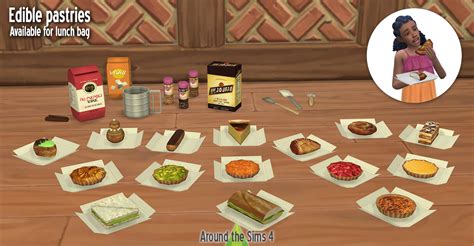 Around The Sims 4 Custom Content Download Edible French Pastries