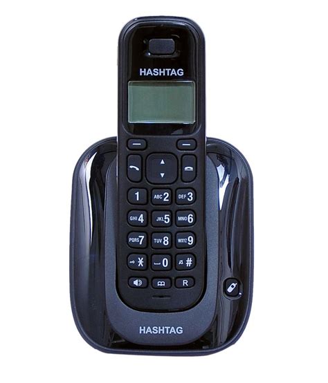 Buy Hashtag 6111 Cordless Direct Landline Phone Black Online At Best