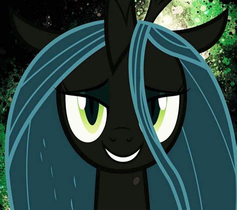 A Black Pony With Blue Hair And Green Eyes