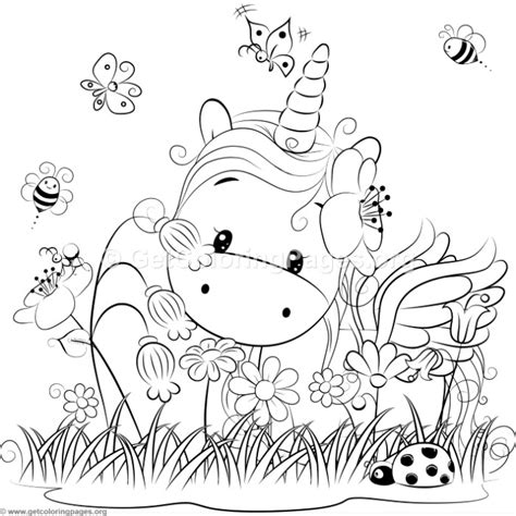Cute Unicorn 3 Coloring Pages – GetColoringPages.org