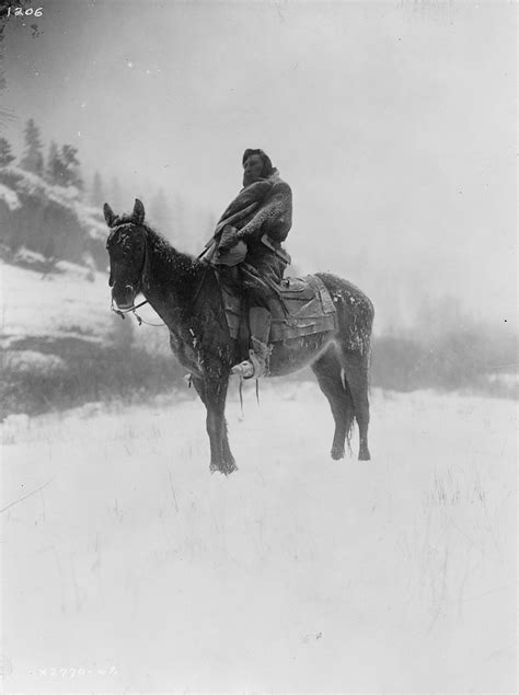 Apsaroke Scout In Winter Edward S Curtis 1908 Native American Tools