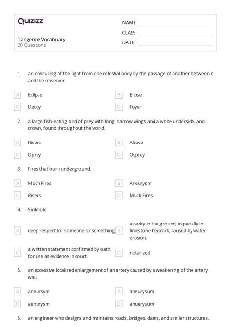 50 Vocabulary Worksheets For 7th Grade On Quizizz Free And Printable
