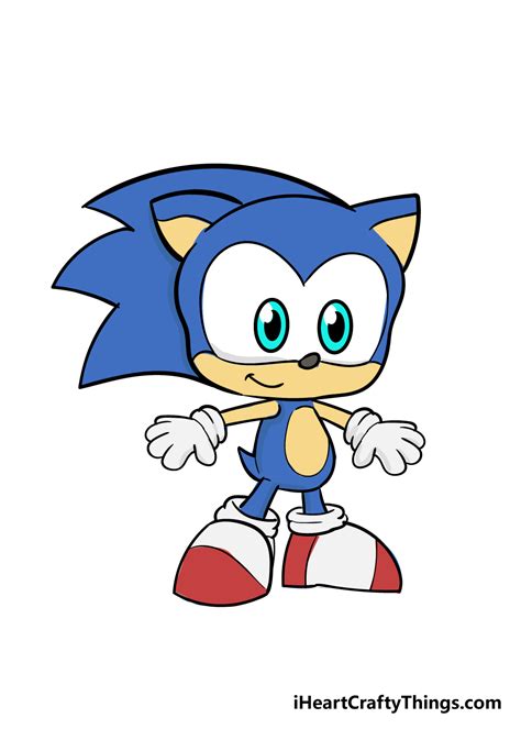 Sonic Drawing How To Draw Sonic Step By Step