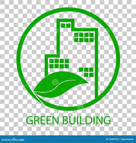 Simple Symbol Of Green Building Stock Vector Illustration Of