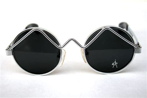 Vintage Round Silver Metal Frame Sunglasses Hi Tek Ht 4007 Hi Tek Webstore