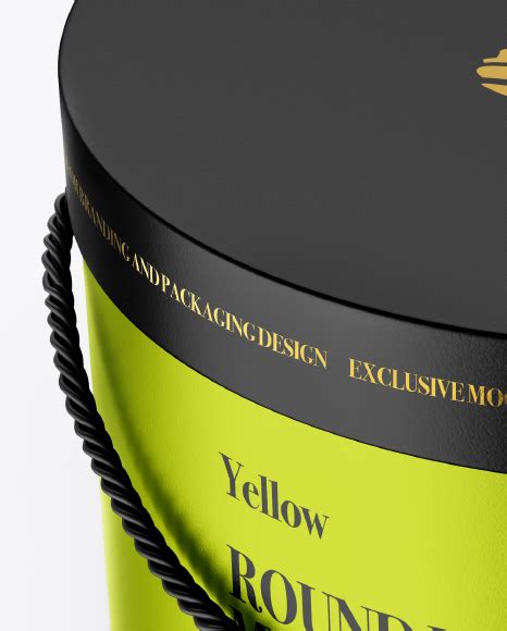 Download Matte Metallic Round Box Mockup in Box Mockups on Yellow Images Object Mockups