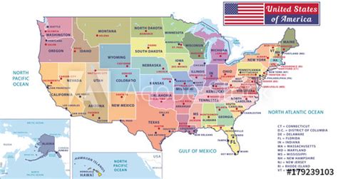 States Capitals And Major Cities Of The United States Of America