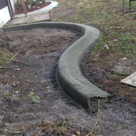 Custom concrete curbing edging landscaping do it yourself | Landscape curbing, Concrete curbing ...