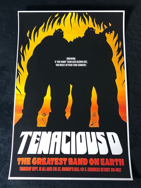 Tenacious D 12x18 Concert Poster St Andrews Hall Detroit Etsy