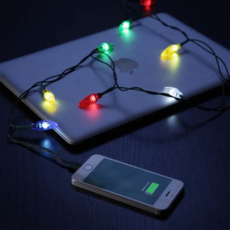 Merry Charger Festive Christmas Lights Iphone Charging Cable The