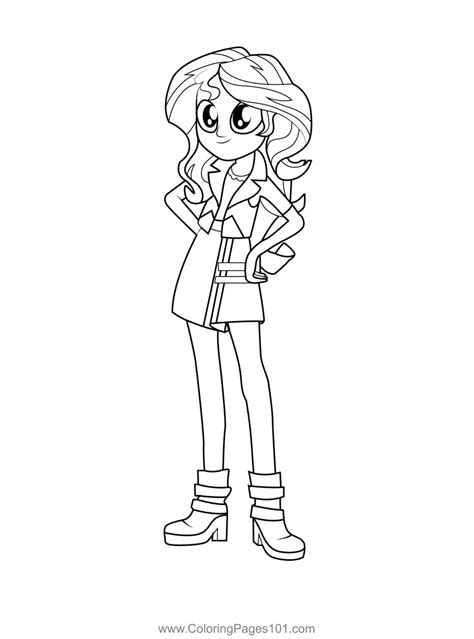 My Little Pony Equestria Girl Coloring Pages Sunset Shimmer