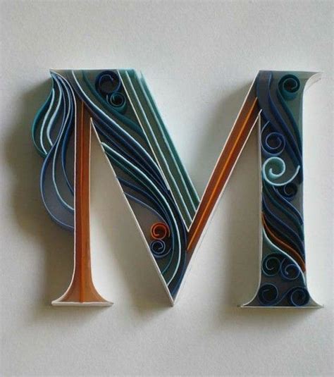 I have watched quilling typography projects gain in popularity with each passing year, and hope my book will help you in your next letter masterpiece. Letra m | quilling | Pinterest | Quilling