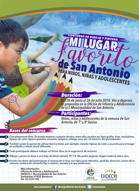 Municipalidad De San Antonio Anuncia Concurso De Dibujo Para Niños