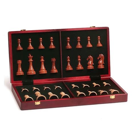 Buy Folding Chess Set For Adults Wooden Chess Boardsweighted Chess Pieces Large Travel Chess
