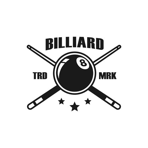 billiards logo design vector sport labels for poolroom billiards club logo template print