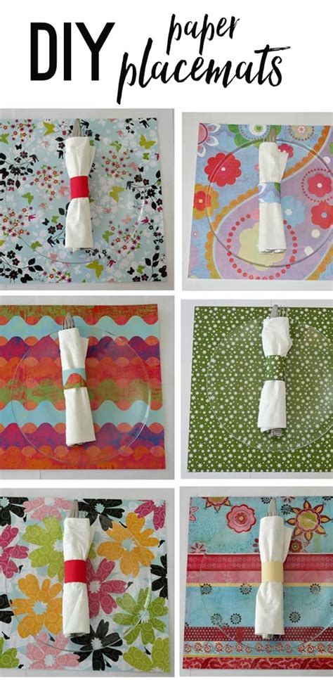 Diy Placemats Using Paper Thoughtfully Simple