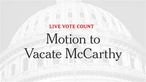 House Vote Count How Each Member Voted On Removing McCarthy As Speaker