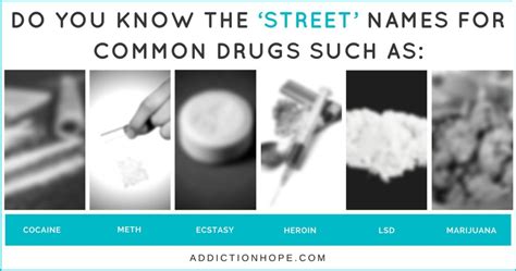 Different Drug Names Why Are There Street Names For Drugs