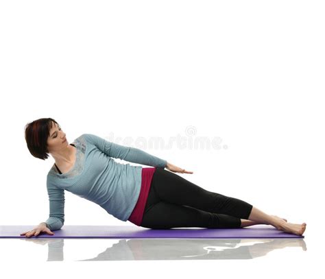 Female Fitness Instructor Doing Stretching For Hands Legs Abdominals