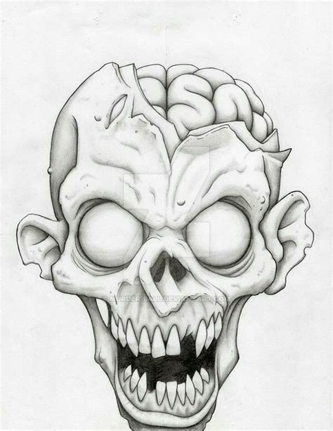 pin  jacob downum  color  sweary coloring pages zombie drawings scary drawings drawings