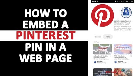 How To Embed A Pinterest Pin In A Web Page Youtube
