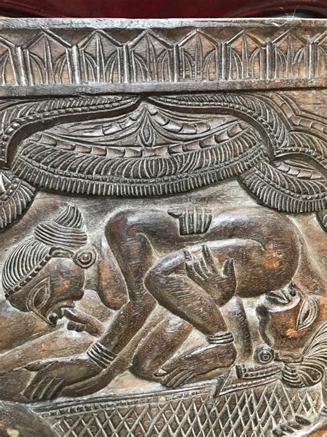 Kama sutra elegance from india. Handcarved Karma Sutra Wooden Panel