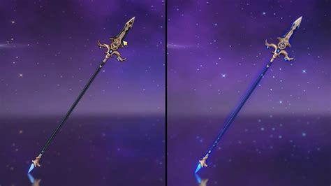 Genshin Impact All 4 Star Polearms Side By Side Skin Comparison Youtube