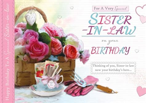 For A Very Special Sister In Law Happy Birthday Card Good Quality