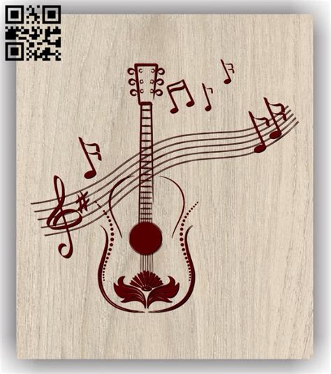 Guitar And Treble Buckle E0011756 File Cdr And Dxf Free