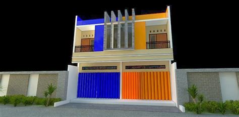 Konsep seperti ini kerap digunakan untuk teras rumah minimalis yang memiliki ukuran sedang atau besar. Desain Ruko Kembar 3D View Bird Exterior Model Minimalis ...