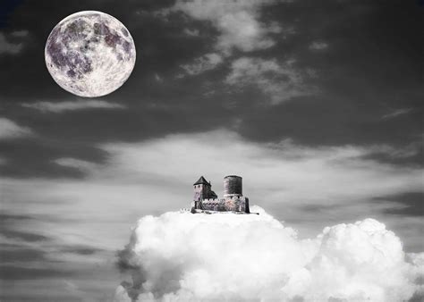2560x1920 Artistic Moon Stars Fantasy Sailboat Castle Cloud