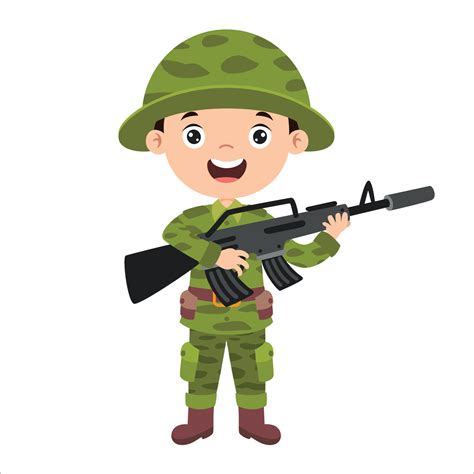 Cartoon Drawing Of A Soldier 5520225 Vector Art At Vecteezy