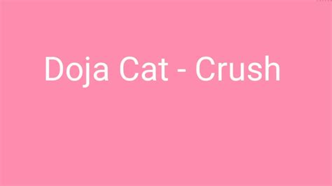 Doja Cat Crush Lyrics Lyrictolyrics Youtube
