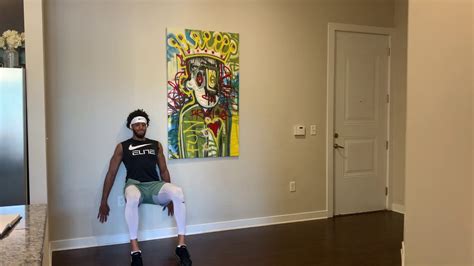 1 min 40 secs, intense. Wall sit calf raises - YouTube