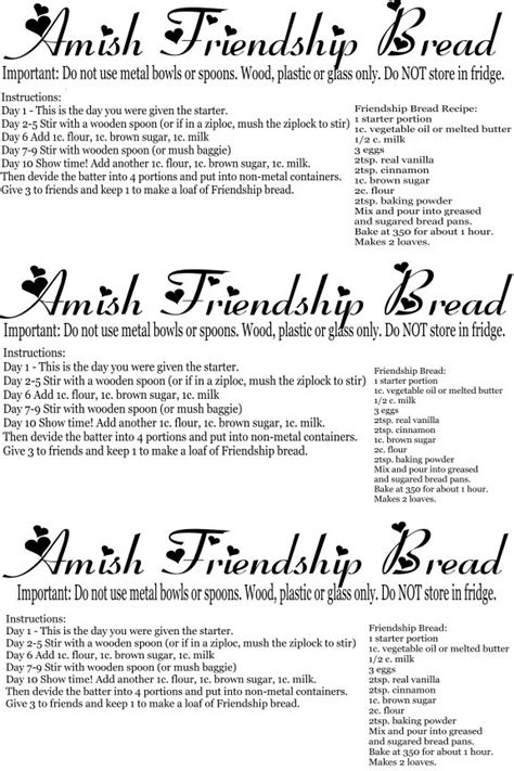 Leave the amish friendship bread starter alone until the next day. onvldpuju: recipes friendship bread