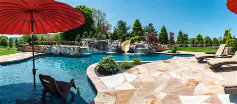Apprehend your pool design dreams right now. Bloomsbury, NJ - Custom Inground Swimming Pool Design ...