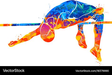 High Jump Abstract Royalty Free Vector Image Vectorstock