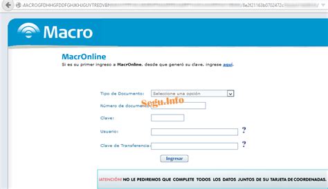 Facebook twitter whatsapp telegram compartir por correo electrónico imprimir. Phishing a Bancos CrediCoop, Galicia, Macro, Santander y ...