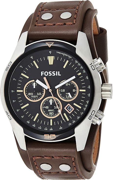 Fossil Mens Ch2891 Coachman Chronograph Brown Leather Watch Fossil