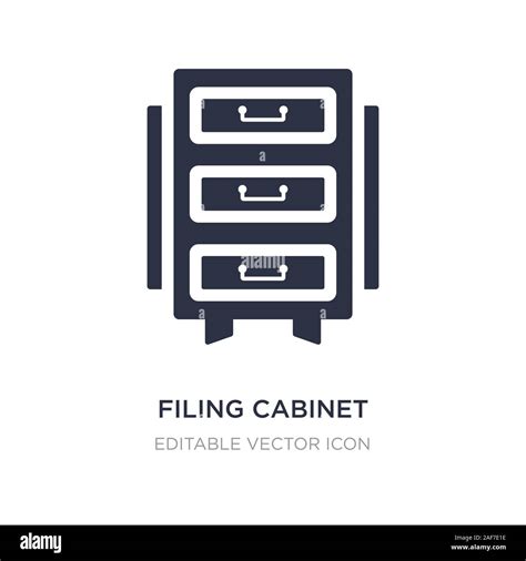 Filing Cabinet Icon On White Background Simple Element Illustration