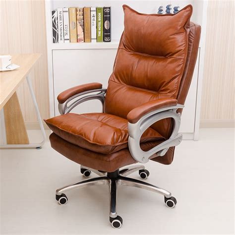 Genuine Leather Luxurious And Comfortable Home Office Chair Adjustable