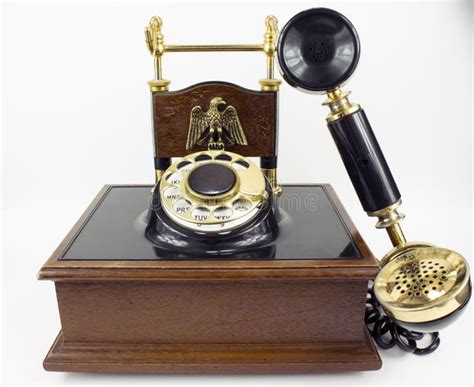 Vintage Rotary Dial Telephone On White Stock Photo Image Of Classic