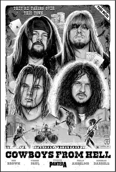 Pantera Cowboys From Hell 30th Anniversary Poster By Paul Jackson Mai