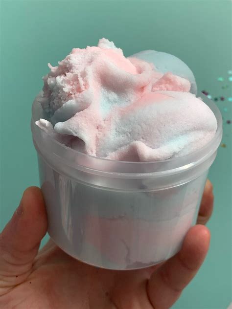 Cotton Candy Cloud Slime Scented Fluffy Slime 8 Oz Etsy