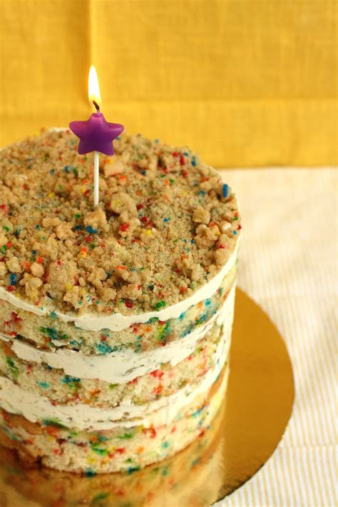 Fill center section with reese's pieces candies. Funfetti Birthday Layer Cake from Momofuku Milk Bar ...