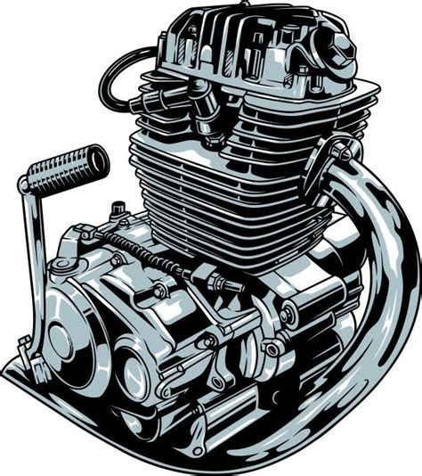 Premium Vector Motorcycle Engine Motorcycle Engine Motorcycles