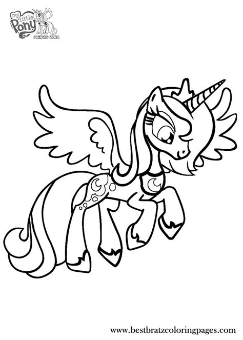 Princess luna my little pony coloring page. Free Printable Princess Luna Coloring Pages For Kids ...