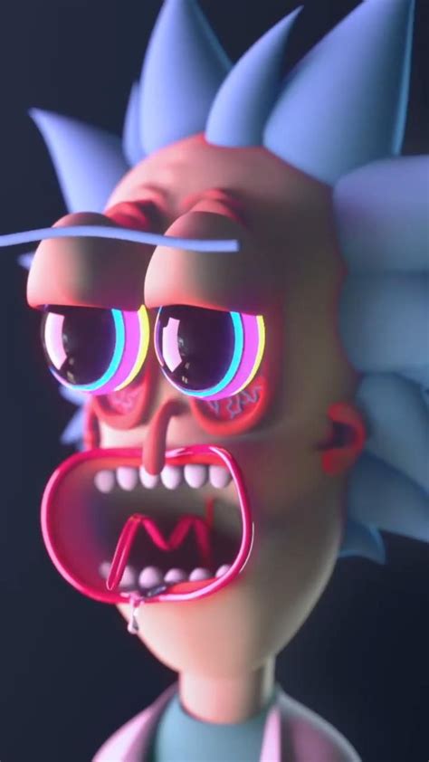 Rick And Morty Trippy Art 3d Animation Render Motion Wallpapers