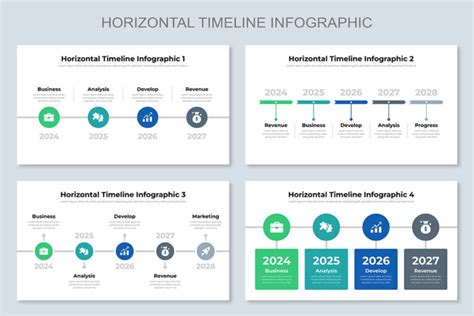 Horizontal Timeline Infographic Mighty Slide
